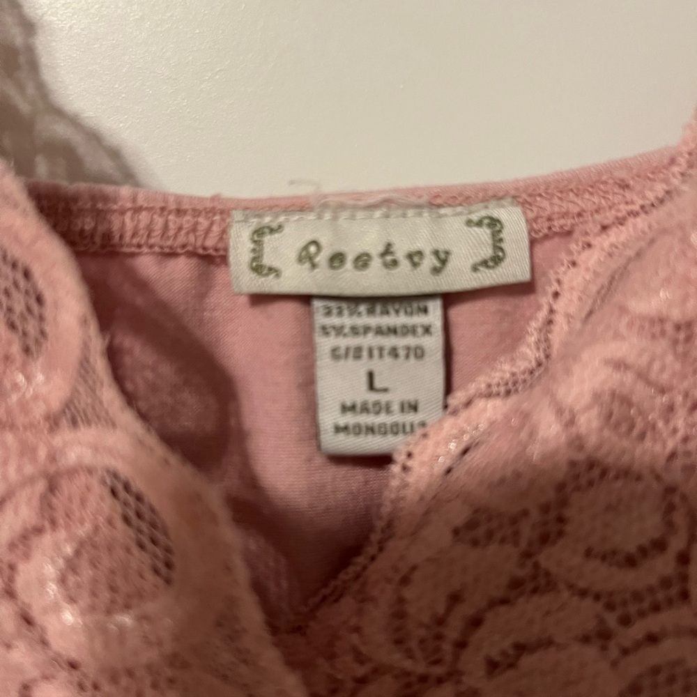 Pink Lacey Tank